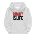 thumbnail image 2 of Gibobby Sudadera con capucha al fútbol americano Regalo deportivo Sudadera para adolescentes Jugador de rugby vintage Deportes Retro Niñas Niños de rugby(Blanco, 9-10 Años), 2 of 3