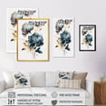 thumbnail image 4 of Designart Hyperrealistic Blue And Gold Peony I Canvas Wall Art, 4 of 5