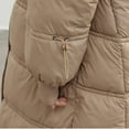 thumbnail image 7 of Scyoekwg Coats for Women Plus Size Winter Thickened Warm Jackets Zippered Long Cotton Coat Long Sleeve Solid Color Casual Outwear Loose Winter Warm Jackets Outerwear (Khaki,M), 7 of 7
