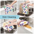 thumbnail image 2 of Yayeee 6 Pack Kitchen Dish Cloths Set for Washing Soft Drying Absorbent Microfiber Towels, Green Simple Triangles, 2 of 9