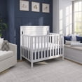thumbnail image 3 of Dream On Me Bellport 4 in 1 Convertible Mini/Portable Crib in White, Non-Toxic Finish, Made of Sustainable New Zealand Pinewood, with 3 Mattress Height Settings, 3 of 9