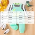 thumbnail image 6 of Enyan Baby Boy Clothes Fall Winter Outfits Infant Boys Long Sleeve Stripe Romper Dinosaur Clothing Set(Green,1-3 Months), 6 of 7