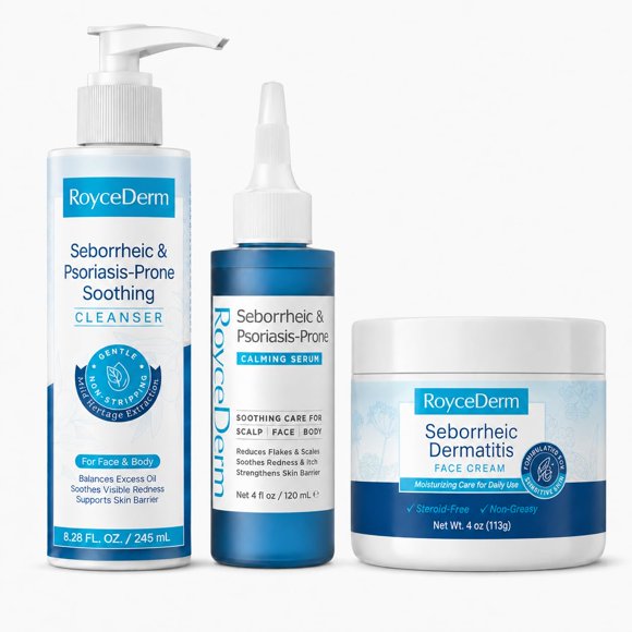 Set de Cuidado de la Piel Roycederm sin Fragancia 245 ml + 120 ml + 113 g