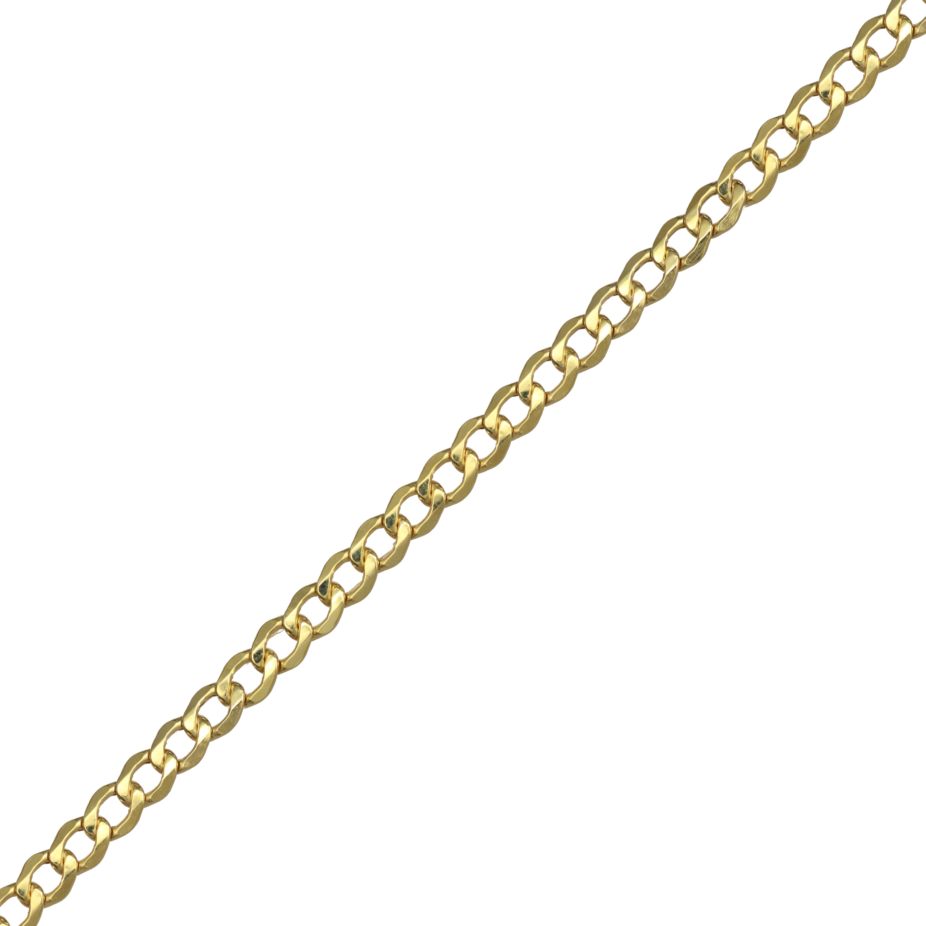 Brilliance Fine Jewelry 10K Yellow Gold Curb Cuban Chain Necklace, 20"