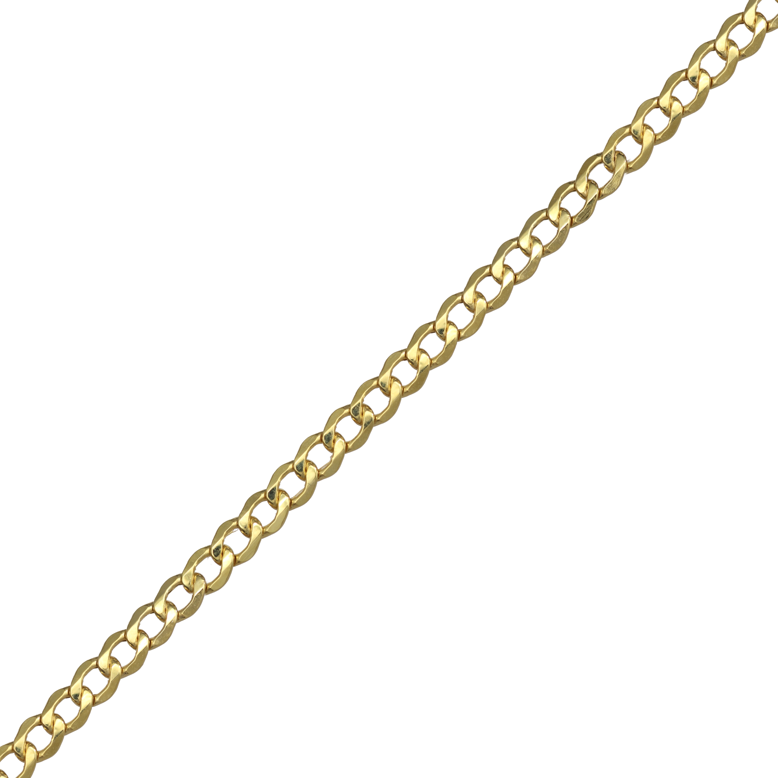 Brilliance Fine Jewelry 10K Yellow Gold Curb Cuban Chain Necklace, 20"
