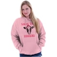 thumbnail image 5 of Breast Cancer Awareness Save Udders Hoodie Sweatshirt Women Brisco Brands 4X, 5 of 6
