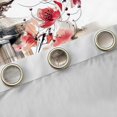 thumbnail image 4 of Manfei Watercolor Pavilion Black Out Curtains, Red Floral Curtains Pack of 2 (42x63 Each) Home Decor, Brown Red White, 4 of 6