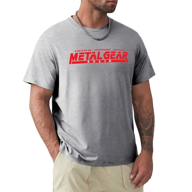 Camiseta con logo sólido de metal gear camiseta personalizada camisetas personalizadas camisa de entrenamiento para hombres