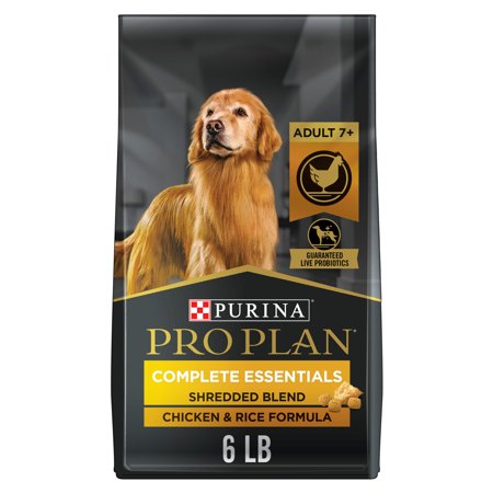UPC: 0038100140395 | Purina Pro Plan Senior Dog Food With Probiotics for Dogs Shredded Blend Chicken & Rice Formula 6 lb. Bag