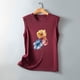 thumbnail image 4 of Camiseta holgada sin mangas con cuello redondo y estampado de flores informales de verano para mujer Pompotops  lopia994341, 4 of 5