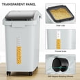 thumbnail image 3 of Contenedor de almacenamiento de harina YITAHOME 43L con ruedas, cuchara y tapa, 3 of 6