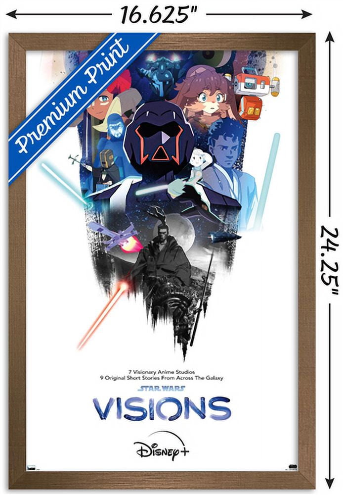 Star Wars: Visions - One Sheet Wall Poster, 14.725" x 22.375", Framed