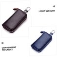 thumbnail image 3 of ABCISI 2pcs Elegant Leather Key Holder Organizer, Multi-Functional Zippered Key Case, Durable and Portable Cowhide Design for Practical Storage for Men and Women, 3 of 9
