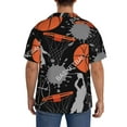 thumbnail image 7 of PAYOHTO Basketball Game Pattern Mens Hawaiian Casual Short-sleeved Shirt Tropical Summer Beach Button Down Shirts, 7 of 7