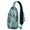 Greenish-blue-57, variant on Crossbody Sling Backpack for Women Men Starfish Ocean Themed Underwater Marine Shoulder Sling Crossbody Casual Chest Bag for Travel Sports Running Hiking