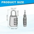 thumbnail image 2 of Uxcell Combination Lock, 4 Digit Padlock Combination Outdoor Waterproof Locker Lock for Gym Luggage Home Sport Hasp Storage Silver, 2 of 7