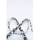 thumbnail image 4 of ABPHQTO Conjunto de bikini de cintura alta con cuello en U cruzado estampado negro para mujer, 4 of 5