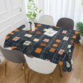 thumbnail image 2 of Yayeee Tablecloths 60" x 60" Rectangle Wrinkle Resistant Party Table Cover, Orange Checkered Pattern, 2 of 8