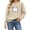 Beige, variant on Ghost Pattern Halloween Women's Hoodie, Cozy Casual Pullover