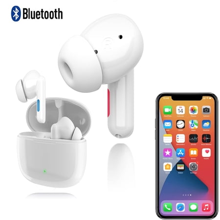 Bluetooth Personal Sound Amplifiers for Ears, 2023 Upgrade Rechargeable Inner-Ear Personal Sound Amplifiers for Senior and Adult, No Howling & Noise Reduction with Portable Charging Case, White
