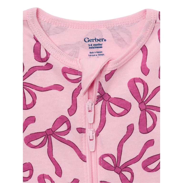 Gerber Baby Sleep N' Play 2-Way Zipper Pajamas 4-Pack photo 8