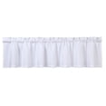 thumbnail image 1 of Waffle Weave Waterproof Valance Curtain – White, Textured, Washable Short Café Panel for Kitchen or Bathroom Windows – Rod Pocket Design – Modern Home Décor – Size 60"x15", USA Specification, 1 of 7