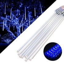 LUXMO Rain Drop Lights,30cm LED Meteor Shower Lights 8 Tubes 192 Leds, Icicle Snow Falling Lights for Xmas Halloween Party Holiday Garden Tree Christmas Thanksgiving Decoration Outdoor