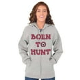 thumbnail image 3 of Born to Hunt Crosshairs Deer Buck Zip Up Hoodie Men's Women's Brisco Brands X, 3 of 6