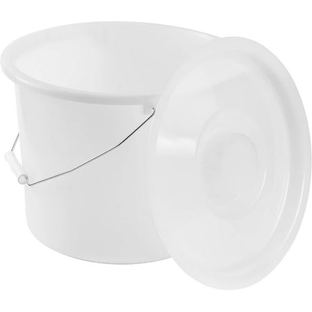 DMI Bedside Commode Replacement Bucket with Lid & Handle, Easy to Clean, Durable or Sturdy, Holds up to 12 Quarts, Universal Pail Chair