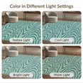 thumbnail image 7 of ODIKA 5'x7' Teal Sage Wood Grain Swirl Contemporary Washable Area Rug Flowing Fingerprint Concentric Circles Abstract Modern Graphic for Dining Room, Under Table, Home Office, Non-Slip Chair-Friendly, 7 of 7