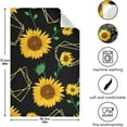 thumbnail image 3 of Dreamtimes Gold Polygonal Shapes Sunflowers Kitchen Towels Set of 6 Dishcloths Hand Towels Tea Towels Ultra Absorbent for Cleaning Washing Drying Dishes Tableware 28'' x 18'', 3 of 7