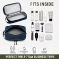 thumbnail image 4 of Wrangler Unisex Travel Toiletry Bag Waterproof Hanging Dopp Kit Dual‑Layer Wet‑Dry Separation Cosmetic Organizer, Navy, 4 of 8