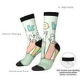 thumbnail image 4 of Vsdgher Books Crew Socks for Men & Women, Breathable Casual Athletic Ankle Socks, 4 of 6
