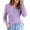 Purple, variant on Women's Casual Knit Long Sleeve Shirts for Women - Button Down Crew Neck Tops Everyday Wear and Layering