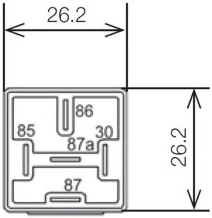 Hella 965400031 Black 24V 30 Amp Mini ISO SPST Relay with Bracket