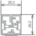 thumbnail image 3 of Hella 965400031 Black 24V 30 Amp Mini ISO SPST Relay with Bracket, 3 of 6