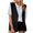 Black, variant on Teissuly Women's Vest Waistcoat Trend Casual Sleeveless Vest Cardigan