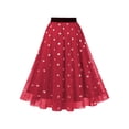 thumbnail image 4 of Xunlbb Up to 50% off Women's Long Skirts, Women's Fashion Summertime Fallow Waist In Printing A-line Skirt Gift for Girls, Size S-2XL, 4 of 5