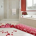 thumbnail image 4 of Welcome Valentines Day Kitchen Rugs Set of 2, Red Black Love Hearts Buffalo Plaid Floor Mats Home Decor, Anniversary Wedding Door Mat Decorations - 176x29 and 16x43 Inches, 4 of 5