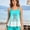 Gradient Blue, variant on PRINTED IN USA,Custom Swim Suits for Women Personalized Print Tankini - Add Your Image Photo Design Special Gift - Tummy Control Swimsuits Bathing Suit Two Piece Split Swimsuit Set Neck Bathing Suits