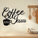 thumbnail image 1 of ing Wall Art Sign Arte de la pared Decoración Esculturas de pared Cocina moderna Metal Coffee Sign para Farmhouse Dormitorio Puerta Decoraciones Estac , Café Jesús, 1 of 5