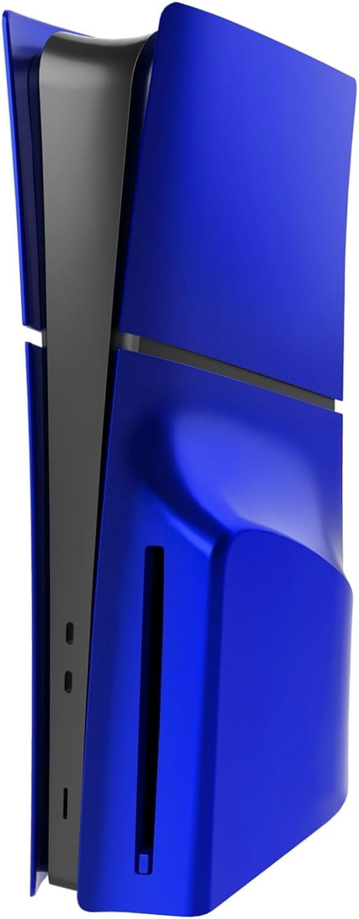 Disc Edition Cover Plates for PS5 Slim Console, Shell Panels Compatible with Playstation 5 Slim Accessories Protective Replacement Faceplate (Cobalt Blue)