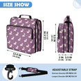 thumbnail image 3 of Zipper Binder with Shoulder Strap 2 inch 3 Ring Waterproof File Folder Organizer Bag 500 Sheet Cartoon Unicorns and Stars, 3 of 8