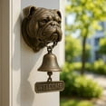 thumbnail image 5 of Pug Welcome Doorbell – Vintage Cast Iron Dog Door Bell with “Welcome” Sign, Wall Mounted Outdoor Dinner Bell for Farmhouse, Porch, Yard, Garden Gate Decor, 5 of 7