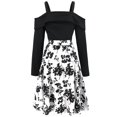 thumbnail image 4 of asddcavvf Robes pour Femmes Mode Décontractée Printemps Été Ajustée Tempérament Manches Longues, 4 of 7