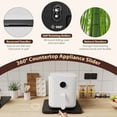 thumbnail image 4 of 360° Rotation Appliance Slider for Coffee Maker & Heavy Kitchen Appliance, Bamboo Rolling Tray for Kitchen Counter, Sliding Tray with Premium Wheels (Black, 15.7"×13"), 4 of 7