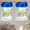 thumbnail image 2 of LALILO Kitchen Curtain Valance Blue Town Morocco Rod Pocket Window Curtain 52"x 18" Set of 2, 2 of 7