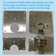 thumbnail image 4 of 20 Piezas Placa de Reparación de Montaje de Bisagra Soporte de Acero Inoxidable Placa de Fijación con Tornillos para Mueble Armario Armario, 4 of 5