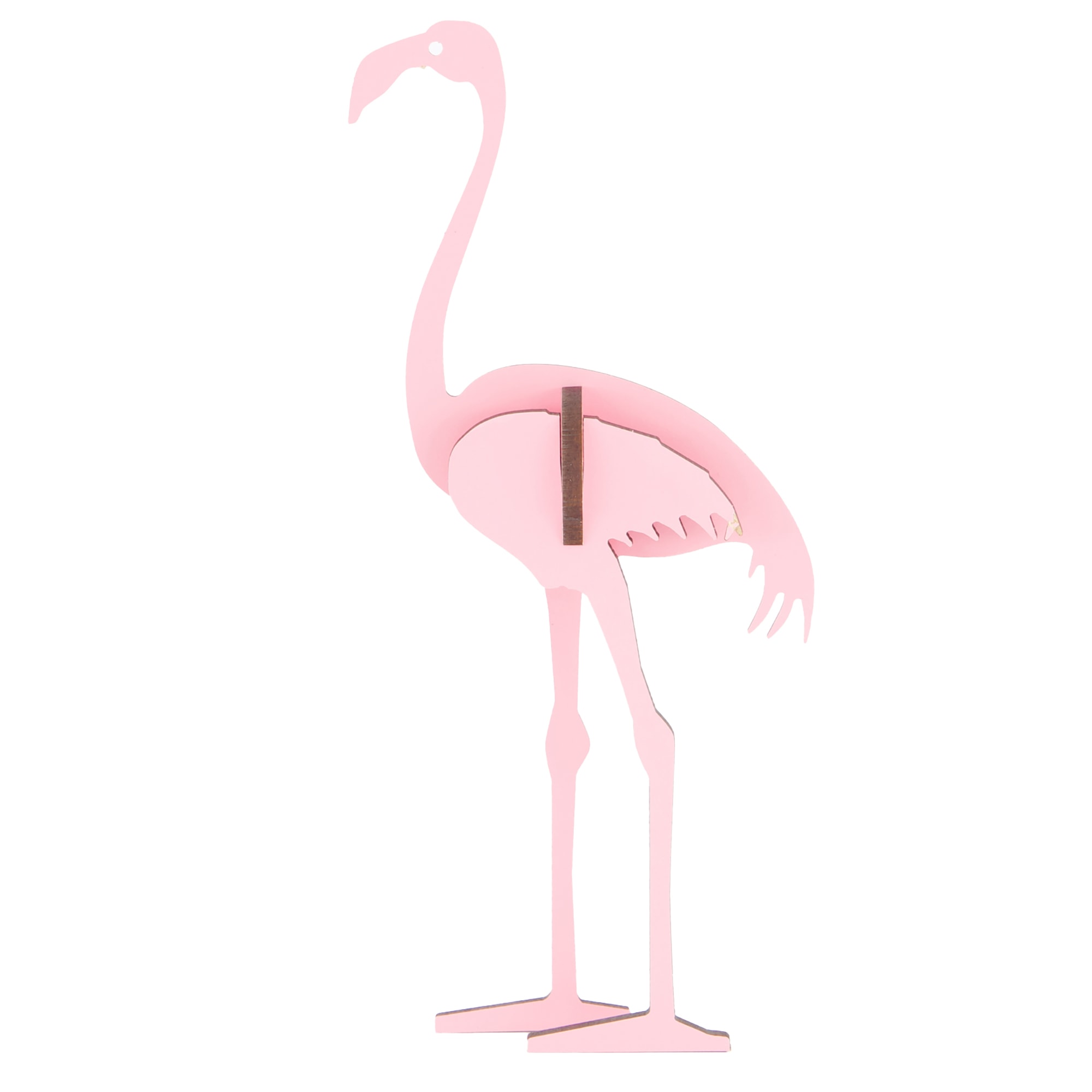 Little & Wood: Woodlet: Small - Flamingo - Pink, 3D Wooden Kit-Set, Bird Puzzle, Easy Assembly Model, Pop Build Fun, Sustainably Sourced Wood, Ages 6+