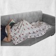 thumbnail image 5 of Cartoon Soft Flannel Fleece Throw Blanket, Continuous Nursery Themed Pattern with Rounds Hearts and Cars, Cozy Plush for Indoor and Outdoor Use, 70" x 90", Vermilion Baby Blue, by Ambesonne, 5 of 5